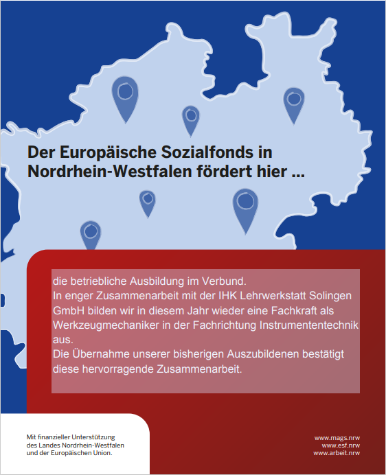 Europäischer Sozialfonds fördert Ausbildung